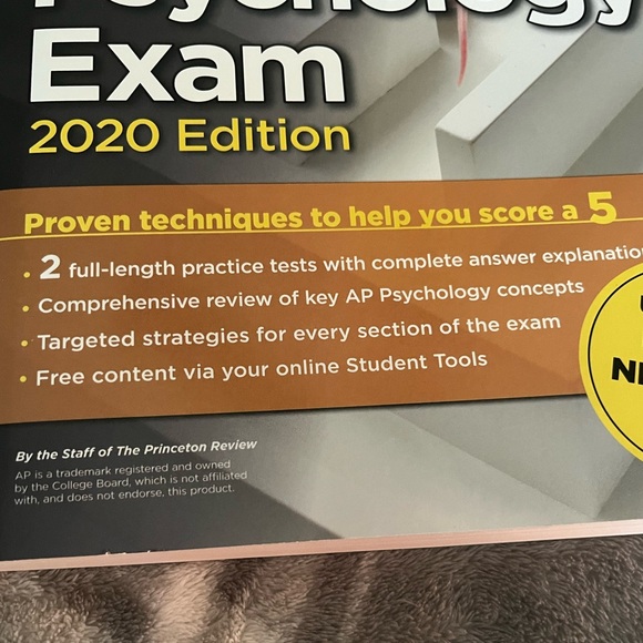 NEW The Princeton Review AP Psychology Exam 2020 Edition Review Book - Picture 2 of 3